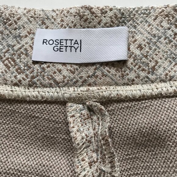 NWT Rosetta Getty Wide Leg Culotte Pants Womens XL Beige High Rise Pull On NEW - Picture 4 of 11